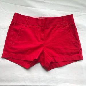 J crew chino 100% cotton denim cute red shorts
